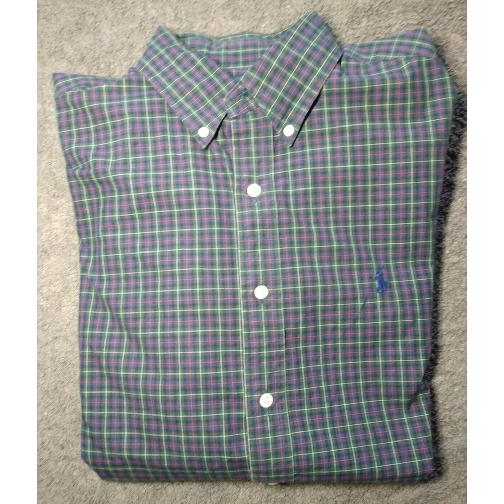 Vintage Polo Ralph Lauren Plaid Button Down Men's 16 1/2 Classic Fit Shirt
